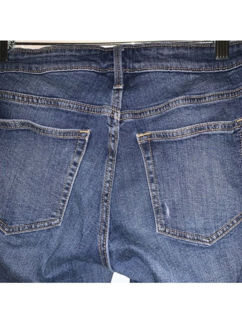 Gap Girlfriend Jeans Womens 8R Distressed Mid-Rise Dark Wash Denim Casual Pants - Picture 8 of 12